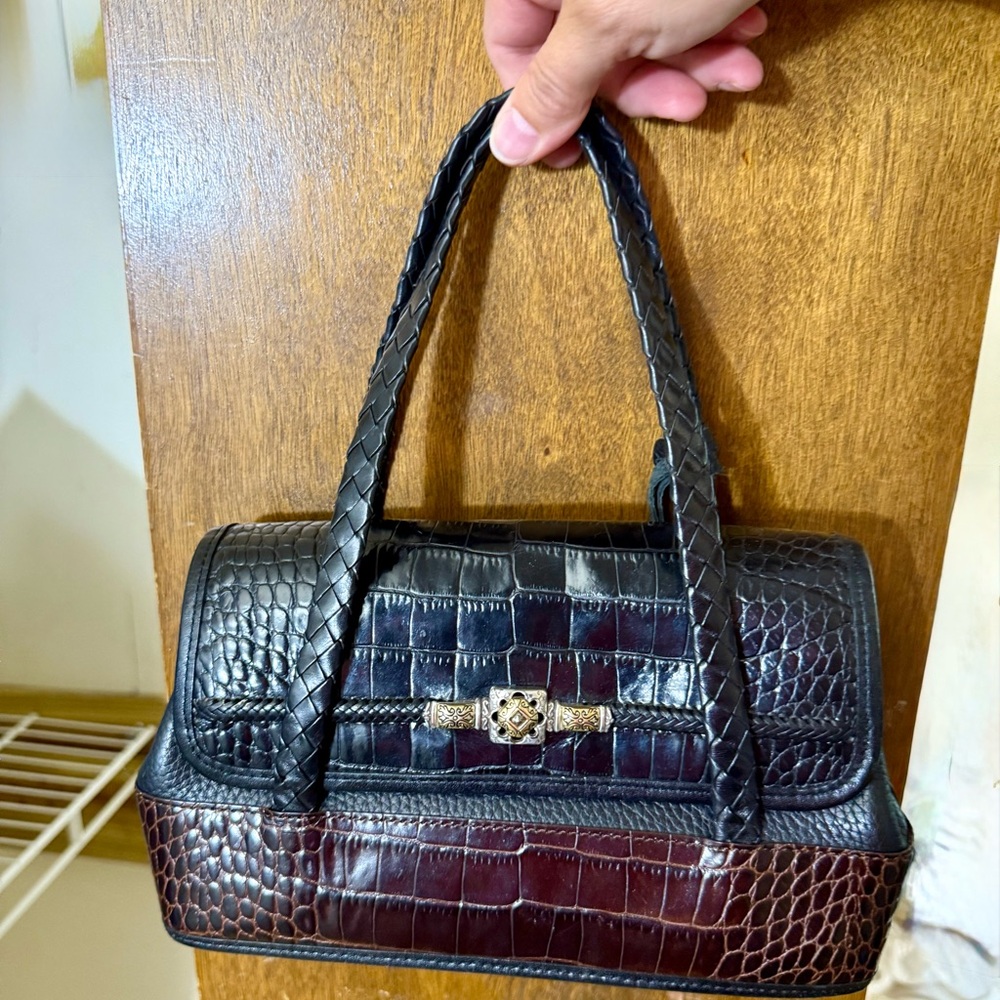 Brighton Wallis Crocodile Satchel Handbag